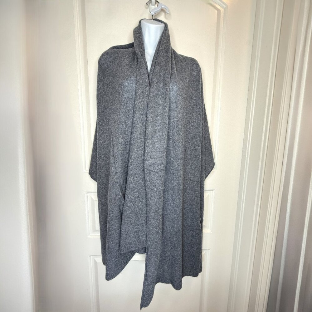 Nordstrom 100% Cashmere Wrap Scarf Gray NWT Luxury Shawl - Picture 2 of 11